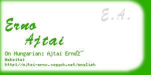 erno ajtai business card